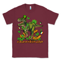 Burgundy shamrockscrusher t rex and horseshoe Classic Tee - AdoDesignShop