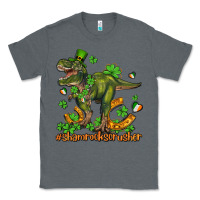 Charcoal Heather shamrockscrusher t rex and horseshoe Classic Tee - AdoDesignShop
