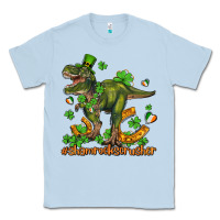 Dusty Blue shamrockscrusher t rex and horseshoe Classic Tee - AdoDesignShop