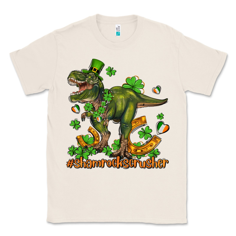 Shamrockscrusher T Rex And Horseshoe Classic Tee by AdoDesignShop | Teevron