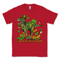 Red shamrockscrusher t rex and horseshoe Classic Tee - AdoDesignShop
