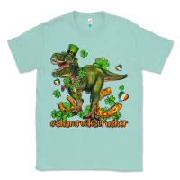 Seafoam shamrockscrusher t rex and horseshoe Classic Tee - AdoDesignShop