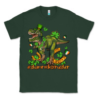 Sports Green shamrockscrusher t rex and horseshoe Classic Tee - AdoDesignShop