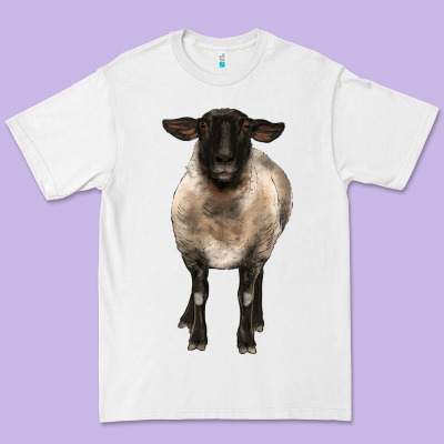 Suffolk Ewe Front Premium Tee Designed By Barkaloodesign