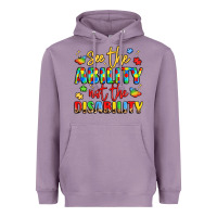 Lavender see the ability not the disability Heavyweight Hoodie - LillyAllenDesigns
