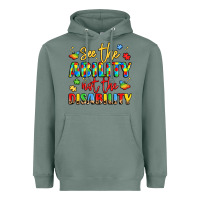 Sage see the ability not the disability Heavyweight Hoodie - LillyAllenDesigns