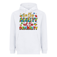 White see the ability not the disability Heavyweight Hoodie - LillyAllenDesigns
