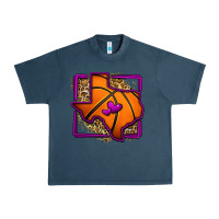 Midnight Navy leopard basketball texas map Urban Heavy Tee - Jasminsmagicworld