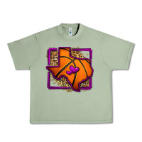 Oil Green leopard basketball texas map Urban Heavy Tee - Jasminsmagicworld