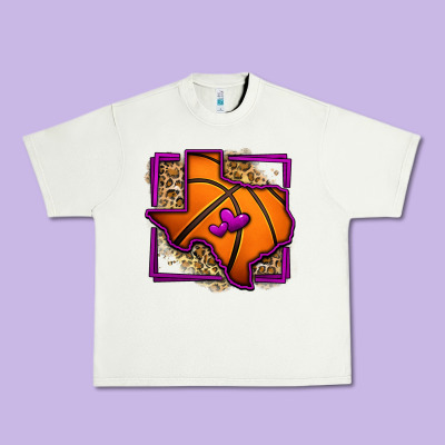 Leopard Basketball Texas Map Urban Heavy Tee Designed By Jasminsmagicworld