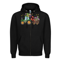 Black mardi gras tractor Zipper Hoodie - MaliasSmallBusiness