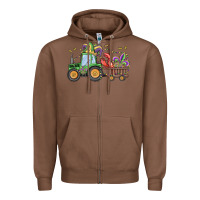 Chestnut mardi gras tractor Zipper Hoodie - MaliasSmallBusiness