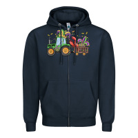 Navy mardi gras tractor Zipper Hoodie - MaliasSmallBusiness