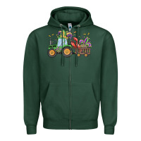 Sports Green mardi gras tractor Zipper Hoodie - MaliasSmallBusiness