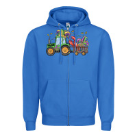 True Royal mardi gras tractor Zipper Hoodie - MaliasSmallBusiness