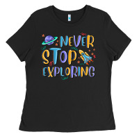 Black never stop exploring Ladies Tee - MaliasSmallBusiness