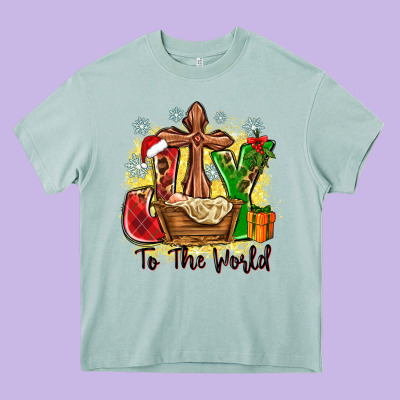 Joy To The World Heavy Core Tee Designed By Zillion Design Studio