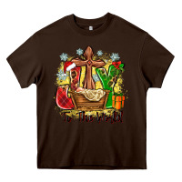 Chocolate Brown joy to the world Heavy Core Tee - Zillion Design Studio
