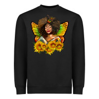 Black butterfly afro woman juneteenth Heavyweight Sweatshirt - AdoDesignShop