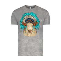 Cloud Rock charolais indian headdress Vintage Tee - JahusDesignShop