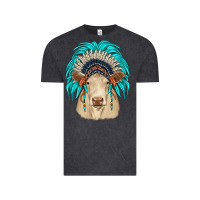 Vintage Black charolais indian headdress Vintage Tee - JahusDesignShop