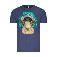 Vintage Denim charolais indian headdress Vintage Tee - JahusDesignShop
