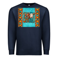 Navy Western Fall Cow Mama Premium Sweatshirt - LillyAllenDesigns