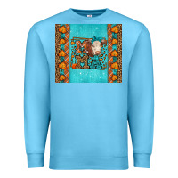 Ocean Blue Western Fall Cow Mama Premium Sweatshirt - LillyAllenDesigns