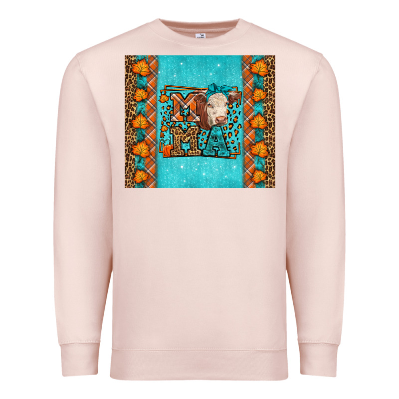 Western Fall Cow Mama Premium Sweatshirt by LillyAllenDesigns | Teevron