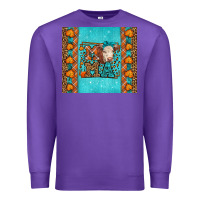 Purple Western Fall Cow Mama Premium Sweatshirt - LillyAllenDesigns