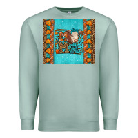 Seafoam Western Fall Cow Mama Premium Sweatshirt - LillyAllenDesigns
