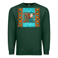 Sports Green Western Fall Cow Mama Premium Sweatshirt - LillyAllenDesigns