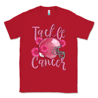 Red tackle cancer helmet Classic Tee - AdoDesignShop