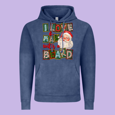 I Love A Man With A Beard Vintage Hoodie Designed By Fadigitalartstudio