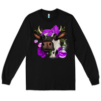 Black halloween roses cow Long Sleeve Tee - Jasminsmagicworld