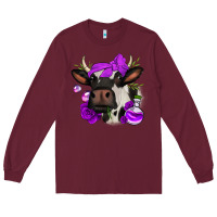 Burgundy halloween roses cow Long Sleeve Tee - Jasminsmagicworld