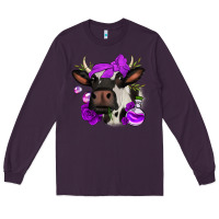 Plum halloween roses cow Long Sleeve Tee - Jasminsmagicworld