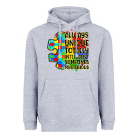 Heather Grey always unique totally intelligent sometimes myster Heavyweight Hoodie - LillyAllenDesigns