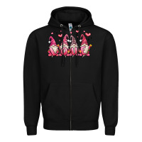 Black love gnomes valentine's day Zipper Hoodie - MaliasSmallBusiness