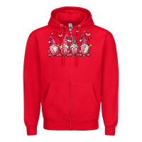Red love gnomes valentine's day Zipper Hoodie - MaliasSmallBusiness