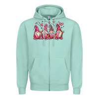 Seafoam love gnomes valentine's day Zipper Hoodie - MaliasSmallBusiness