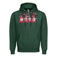 Sports Green love gnomes valentine's day Zipper Hoodie - MaliasSmallBusiness