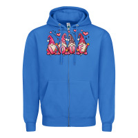 True Royal love gnomes valentine's day Zipper Hoodie - MaliasSmallBusiness