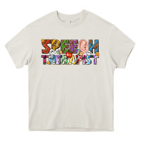 Cream speech therapist Heavy Core Tee - texasbilliewilder