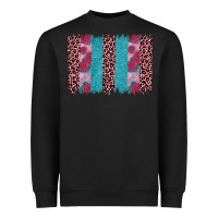 Black valentines day leopard rose glitter brush stoke Heavyweight Sweatshirt - JahusDesignShop