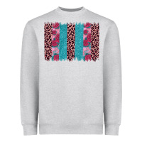 Heather Grey valentines day leopard rose glitter brush stoke Heavyweight Sweatshirt - JahusDesignShop