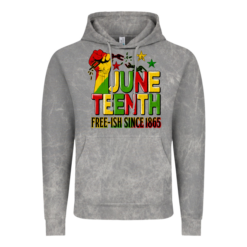 Juneteenth Fist Free Ish Since 1865 Vintage Hoodie by HRA Design Shop | Teevron