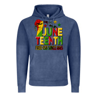 Vintage Denim juneteenth fist free ish since 1865 Vintage Hoodie - HRA Design Shop