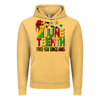 Vintage Mustard juneteenth fist free ish since 1865 Vintage Hoodie - HRA Design Shop