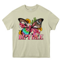 Mossy be free with butterfly and cactus flowers Heavy Core Tee - Artiststas